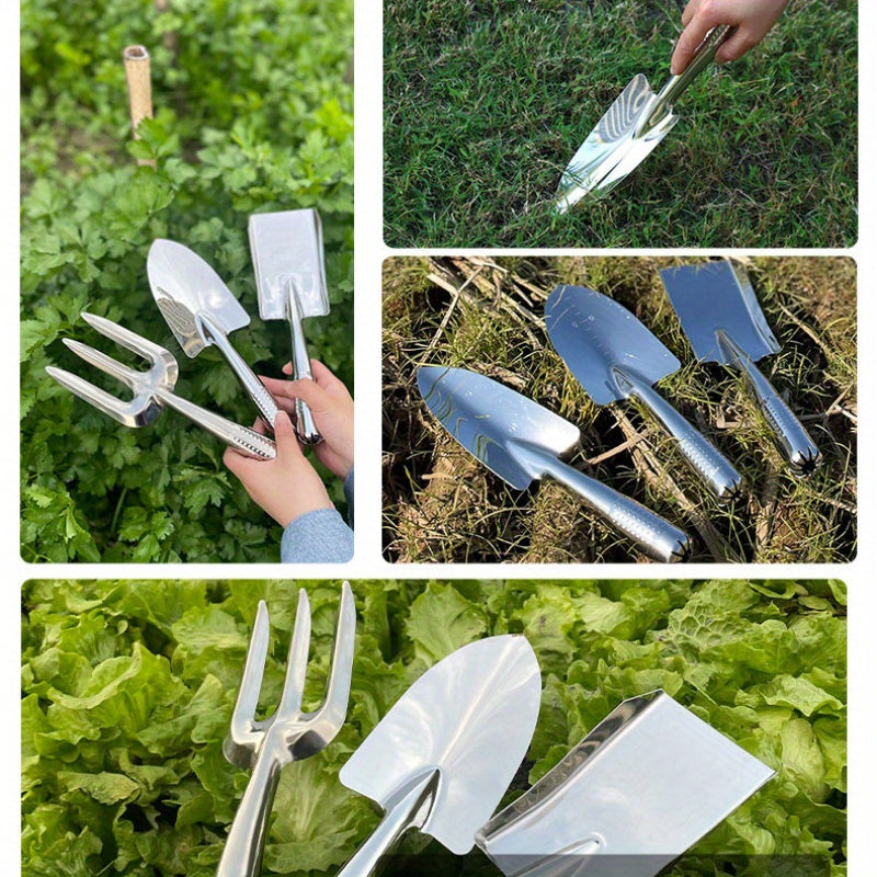Paleta de Jardín de Acero Inoxidable con Marcas de Medición – Ideal para Plantar, Deshierbar y Cavar, Herramienta Esencial para el Jardinería en Casa. Mango Ergonómico y Diseño Duradero para una Asistencia Práctica y Considerada