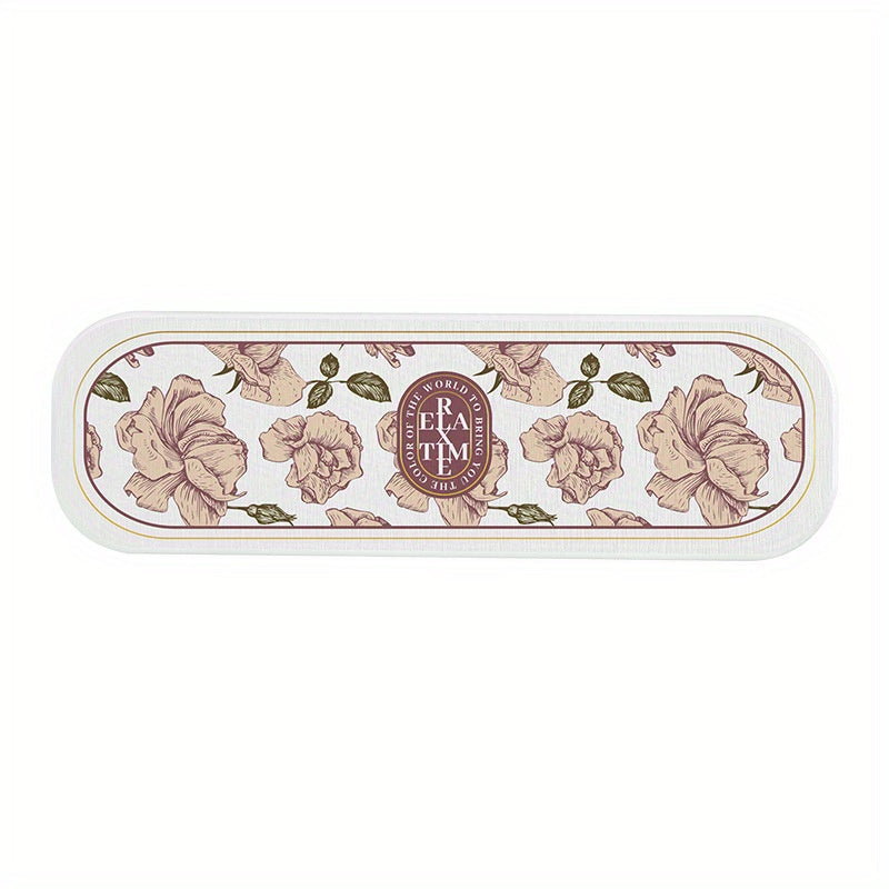 Alfombrilla de baño absorbente de gel de sílice: Soporte para cepillos de dientes y jabón para baño - 22,5 cm x 8,86 pulgadas