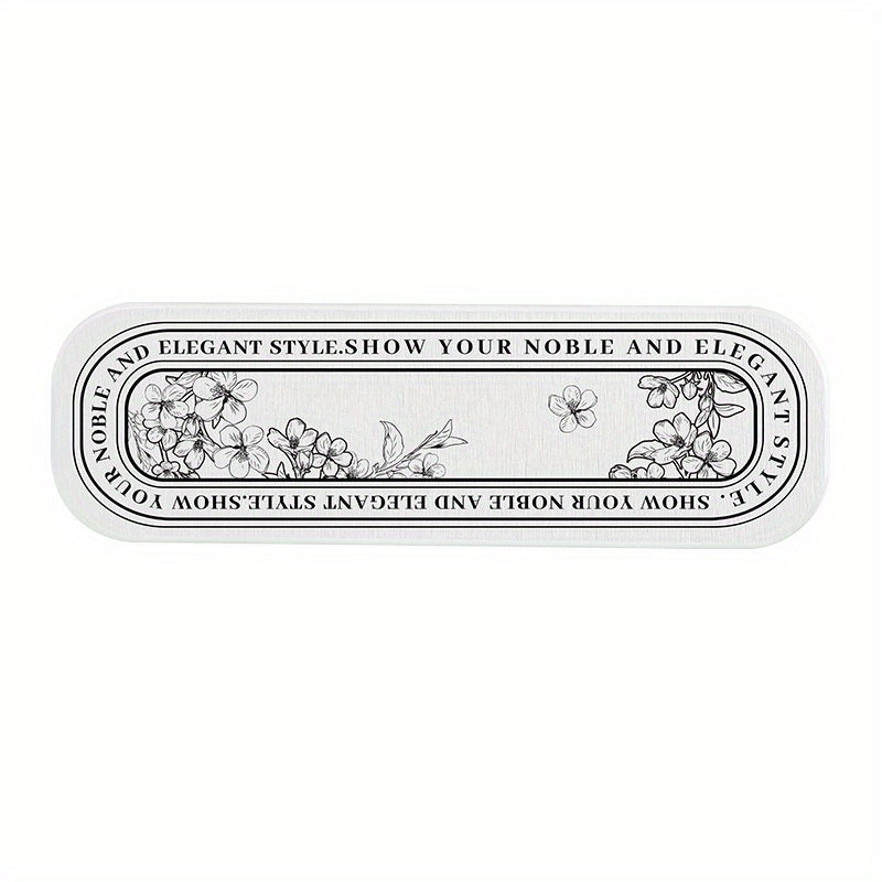 Alfombrilla de baño absorbente de gel de sílice: Soporte para cepillos de dientes y jabón para baño - 22,5 cm x 8,86 pulgadas