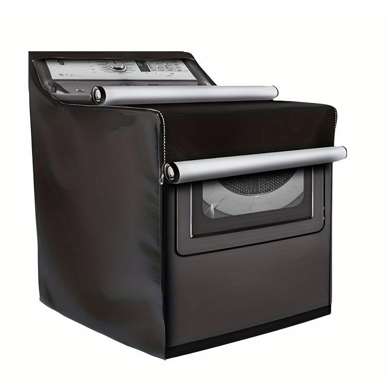 1/2 piezas de cubierta premium para lavadora y secadora - Tela gruesa de 210D duradera con 2 cremalleras, diseño conveniente, se adapta a la mayoría de las lavadoras/secadoras de carga superior o frontal, universal para todas las estaciones, a prueba de