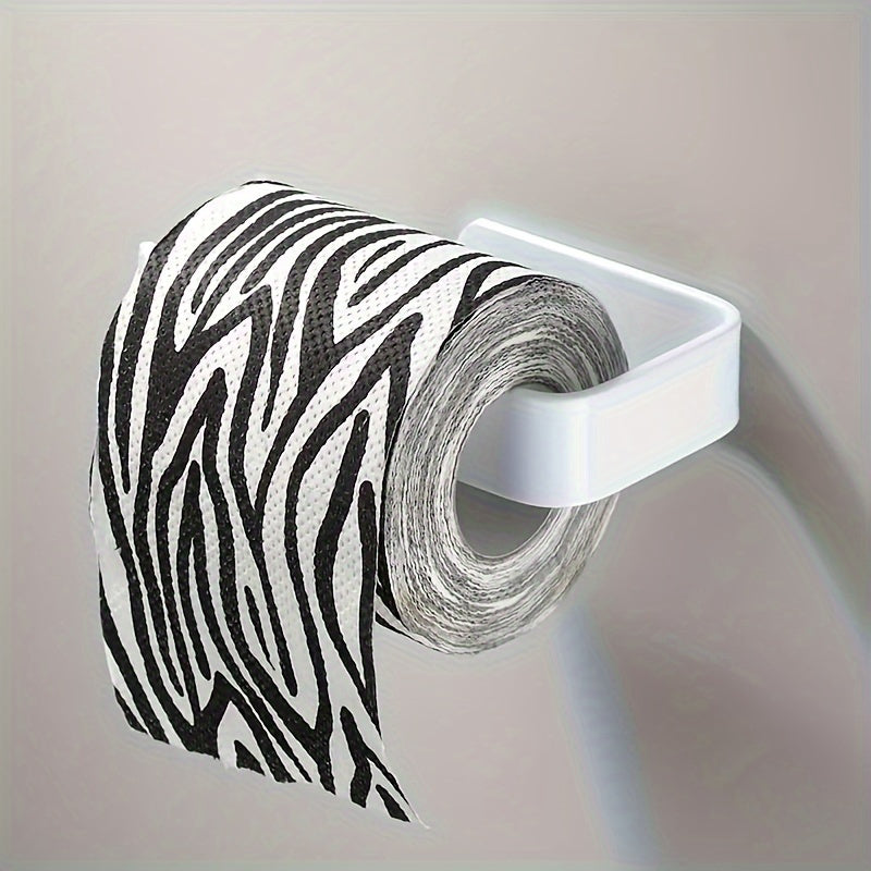 Soporte de papel higiénico de plástico para montar en la pared, instalación sin taladro, estantería colgante para baño, diseño moderno para organización fácil, estantería de pie