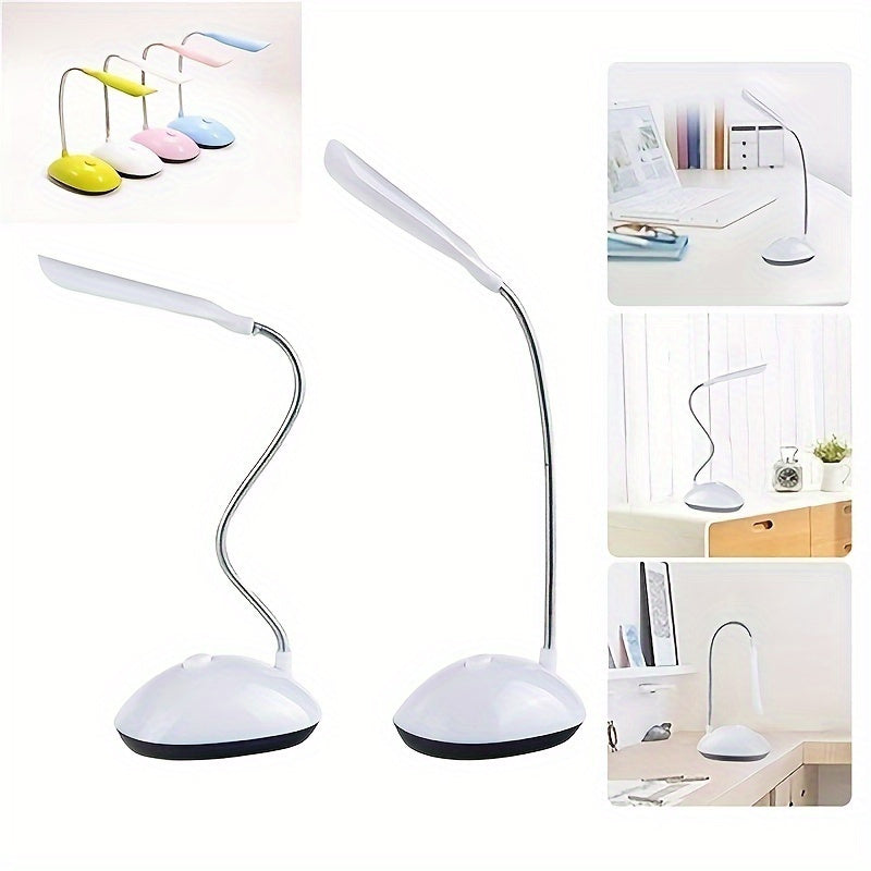 Lámpara de Escritorio Plegable Portátil LED de 4 Colores - Cuidado de los Ojos, Aprendizaje, Lectura, Alimentada por Batería