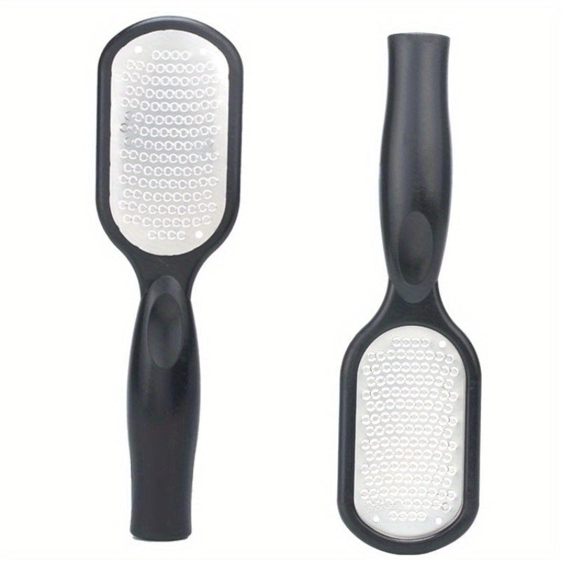 Limpiador de Pies de Acero Inoxidable | Mango Ergonómico | Herramienta Manuales para Pieles Suaves y Libres de Callosidades | Sin Electricidad ni Baterías | Raspa Duradera en Color Claro Beige | Ideal para Uso en Salón o Hogar
