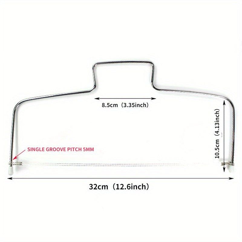 Cortador de pastel de acero inoxidable versátil para lograr rebanadas uniformes - Perfecto para decoración de pasteles en casa y repostería - Disponible en opciones de línea única o doble