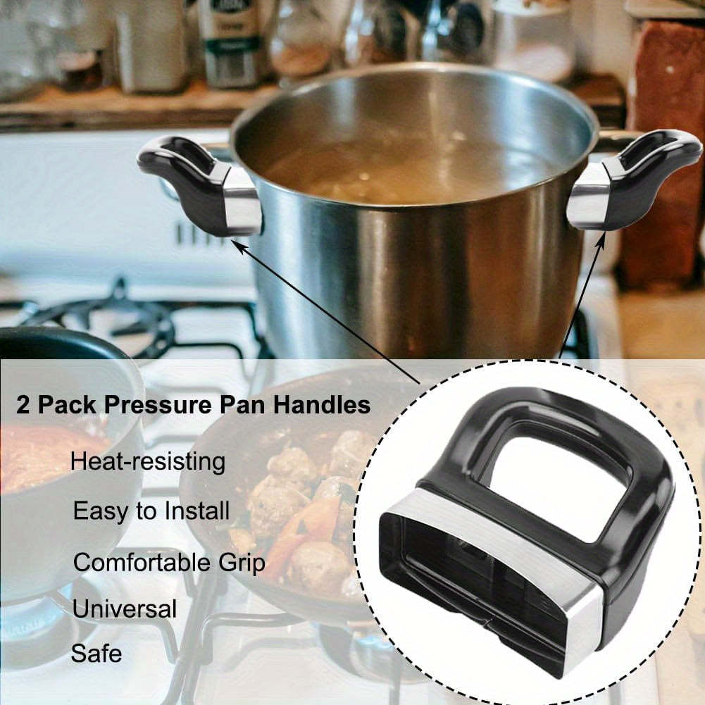 2 juegos de Mango de Soporte Lateral para Cocina, Mango de Oreja para Sartén de Presión, Mango Lateral Universal para Utensilios de Cocina, Mango de Oreja para Olla de Sopa y Olla a Presión, Mango de Reemplazo para Olla, Accesorios para Ollas