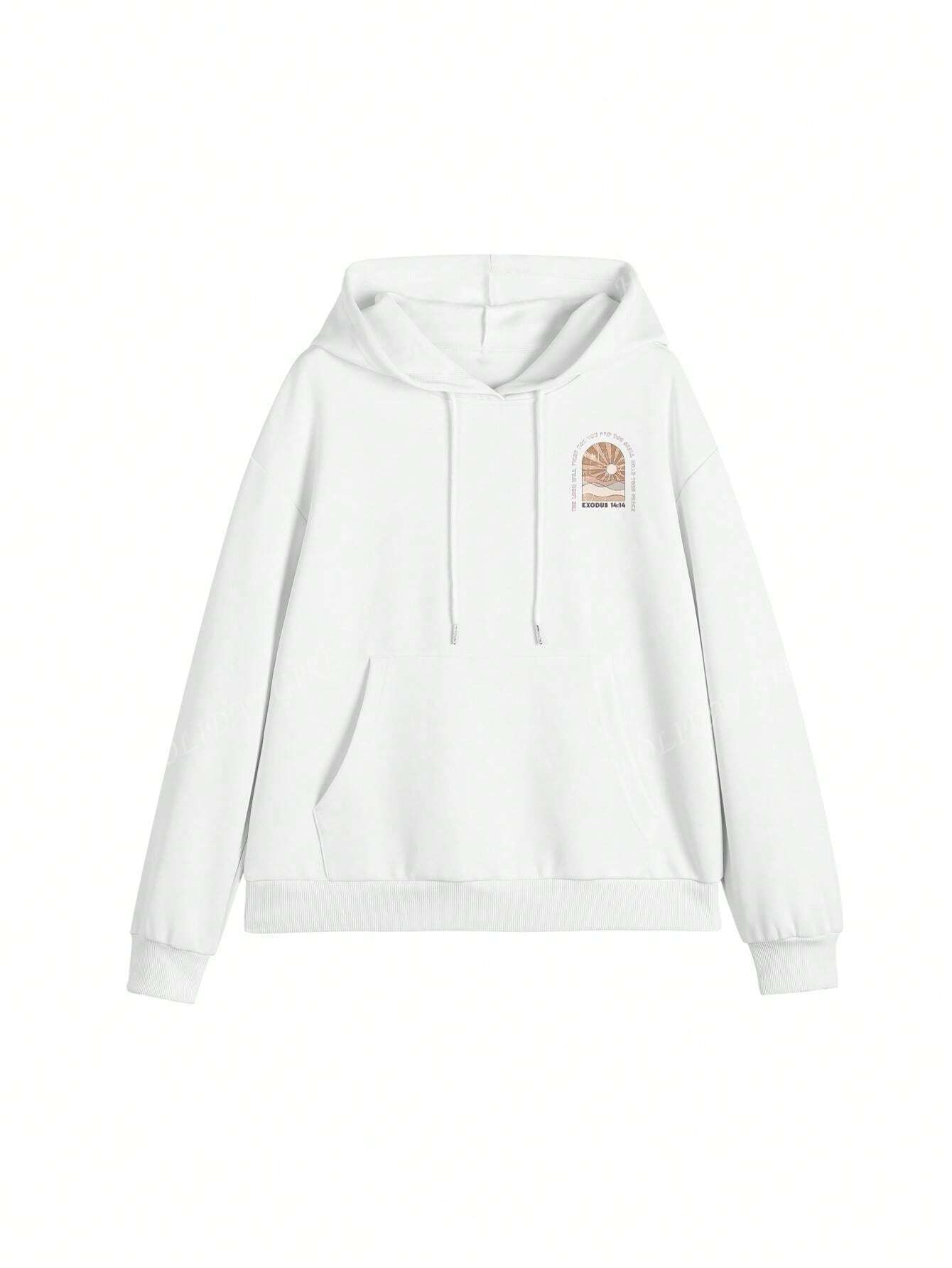 Nuevo sueter con capucha informal y suelto con estampado de sol para mujer, invierno 2024. nuestro sueter con capucha para mujer combina un diseno elegante con telas suaves para actualizar tu guardarropa.