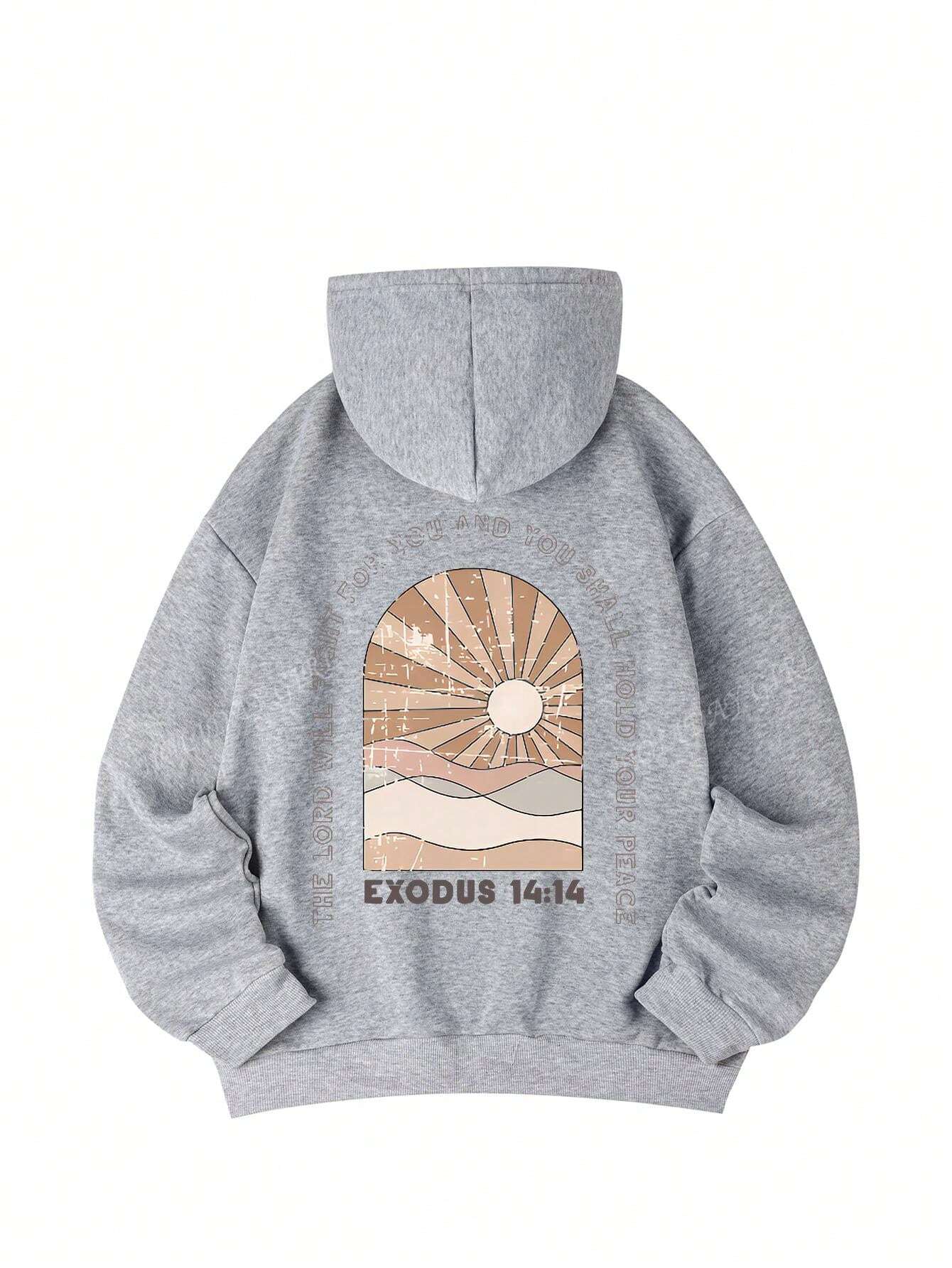Nuevo sueter con capucha informal y suelto con estampado de sol para mujer, invierno 2024. nuestro sueter con capucha para mujer combina un diseno elegante con telas suaves para actualizar tu guardarropa.