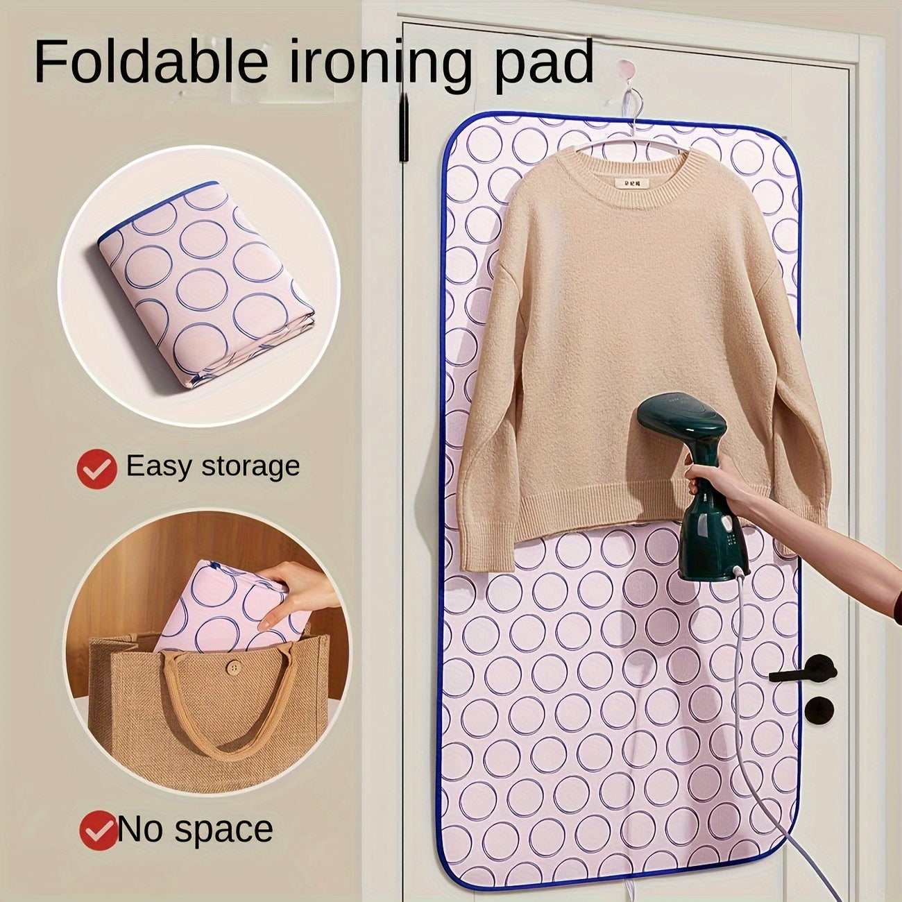 Base para planchar plegable compacta - Polipropileno duradero, resistente al calor, base antideslizante, fácil de guardar, ideal para viajes y uso en el hogar, compatible con todas las superficies - 1 unidad, accesorio para planchar|Diseño compacto|Base