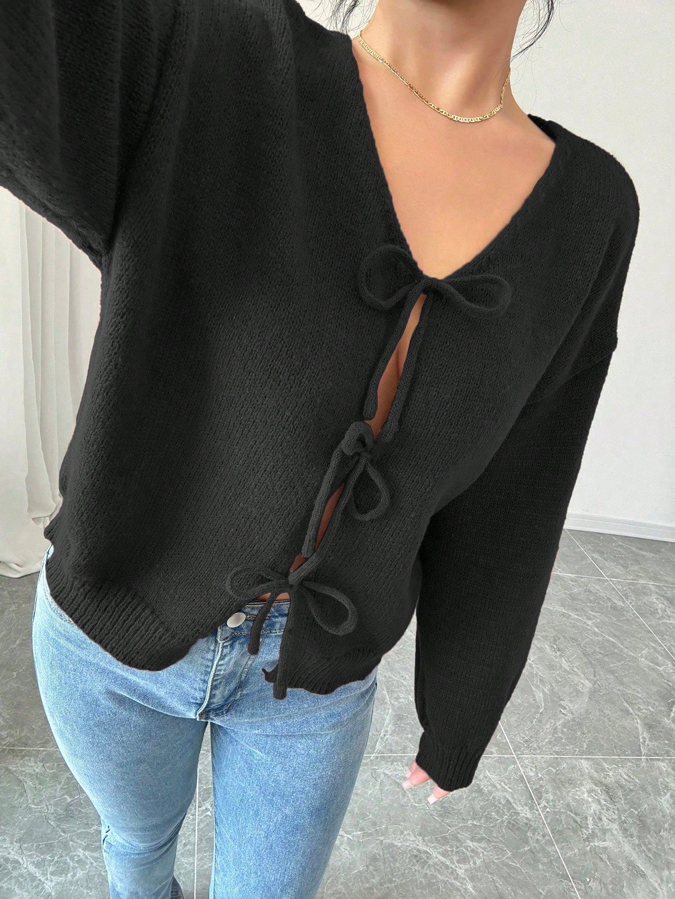 Prive chaqueta de punto con cremallera de unicolor informal, versatil para otono/invierno