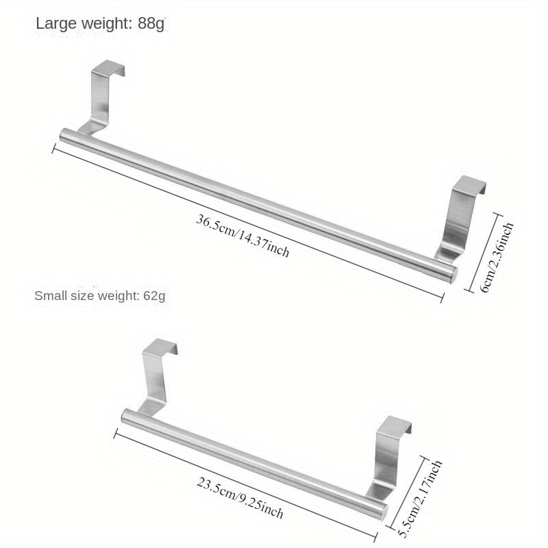 1pc Perchero de Toallas de Acero Inoxidable de Varilla Única, Tipo de Colgador de Trapo sin Perforación en la Puerta del Armario, Barra de Toallas para Colgar en la Puerta del Armario, Perchero de Toallas para Baño