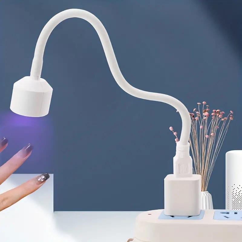 Secador de uñas mini con luz LED - Lámpara de curado de gel de secado de esmalte de uñas USB plegable, diseño compacto plegable para manos y uñas de los pies, herramienta de uñas portátil para uso doméstico y profesional, kit de manicura y pedicura
