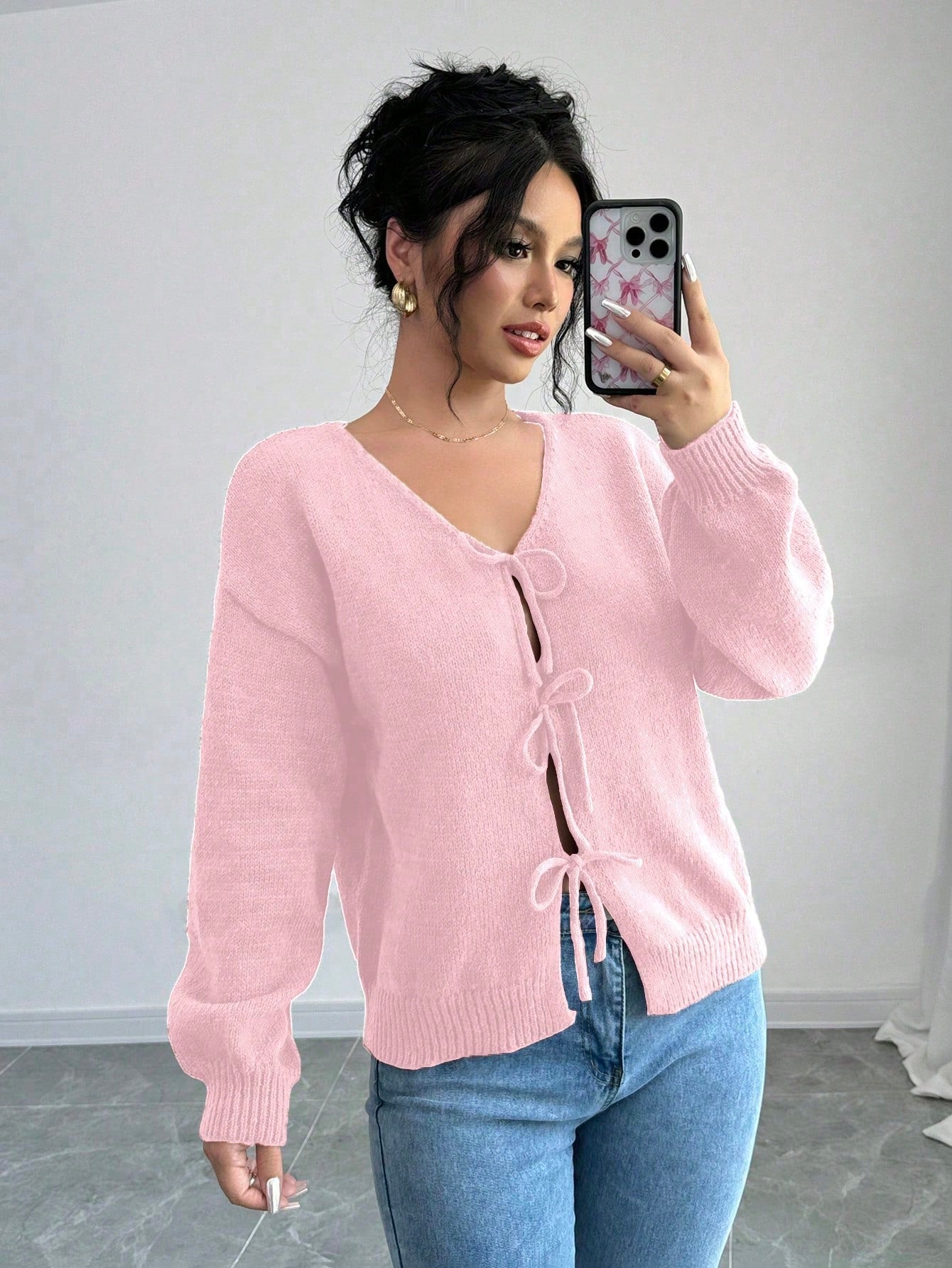 Prive chaqueta de punto con cremallera de unicolor informal, versatil para otono/invierno