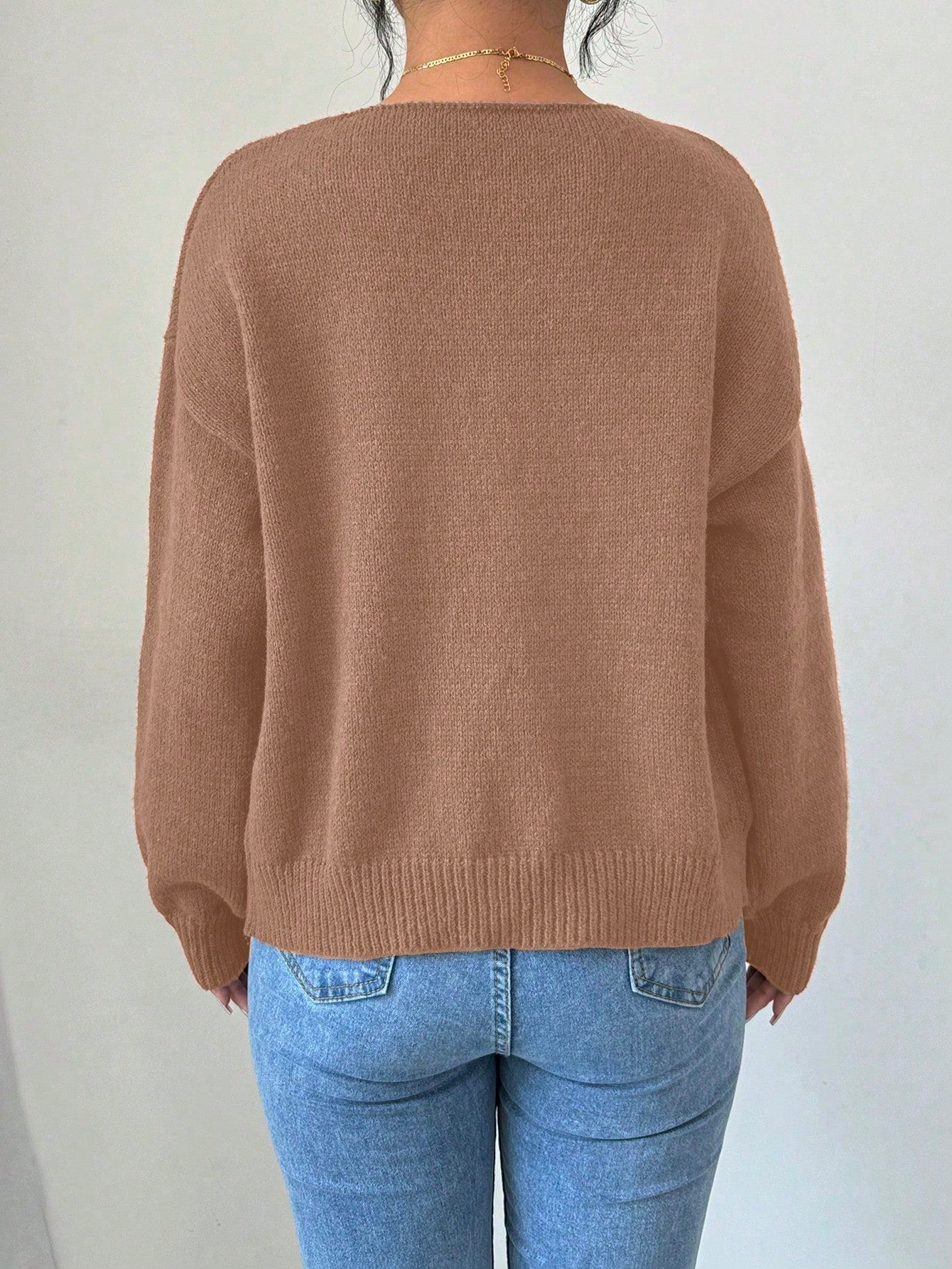 Prive chaqueta de punto con cremallera de unicolor informal, versatil para otono/invierno