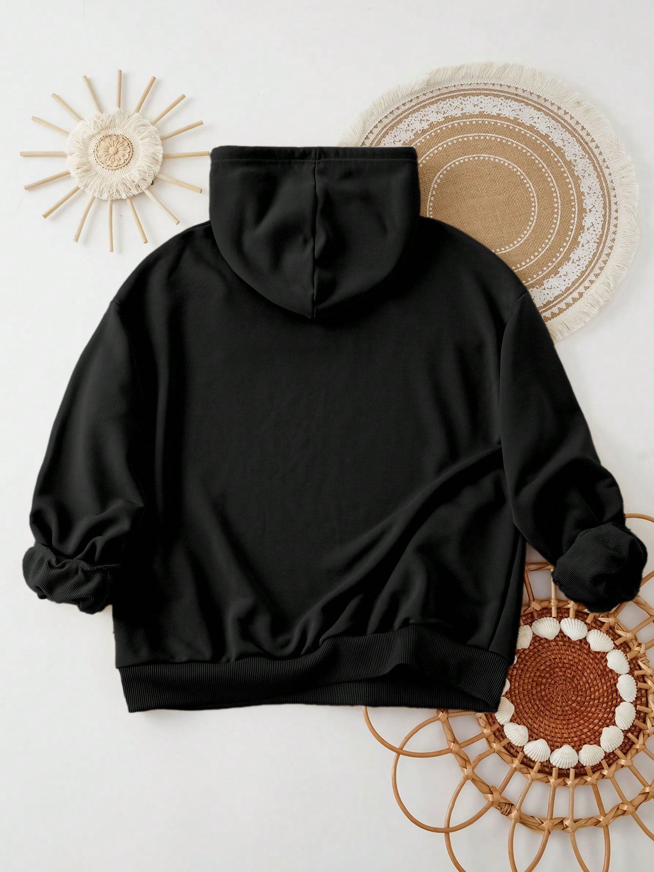 Ezwear jersey holgado de manga larga con estampado de arbol de navidad y texto "feliz navidad" en estilo minimalista y vintage con estampado de leopardo, para mujer