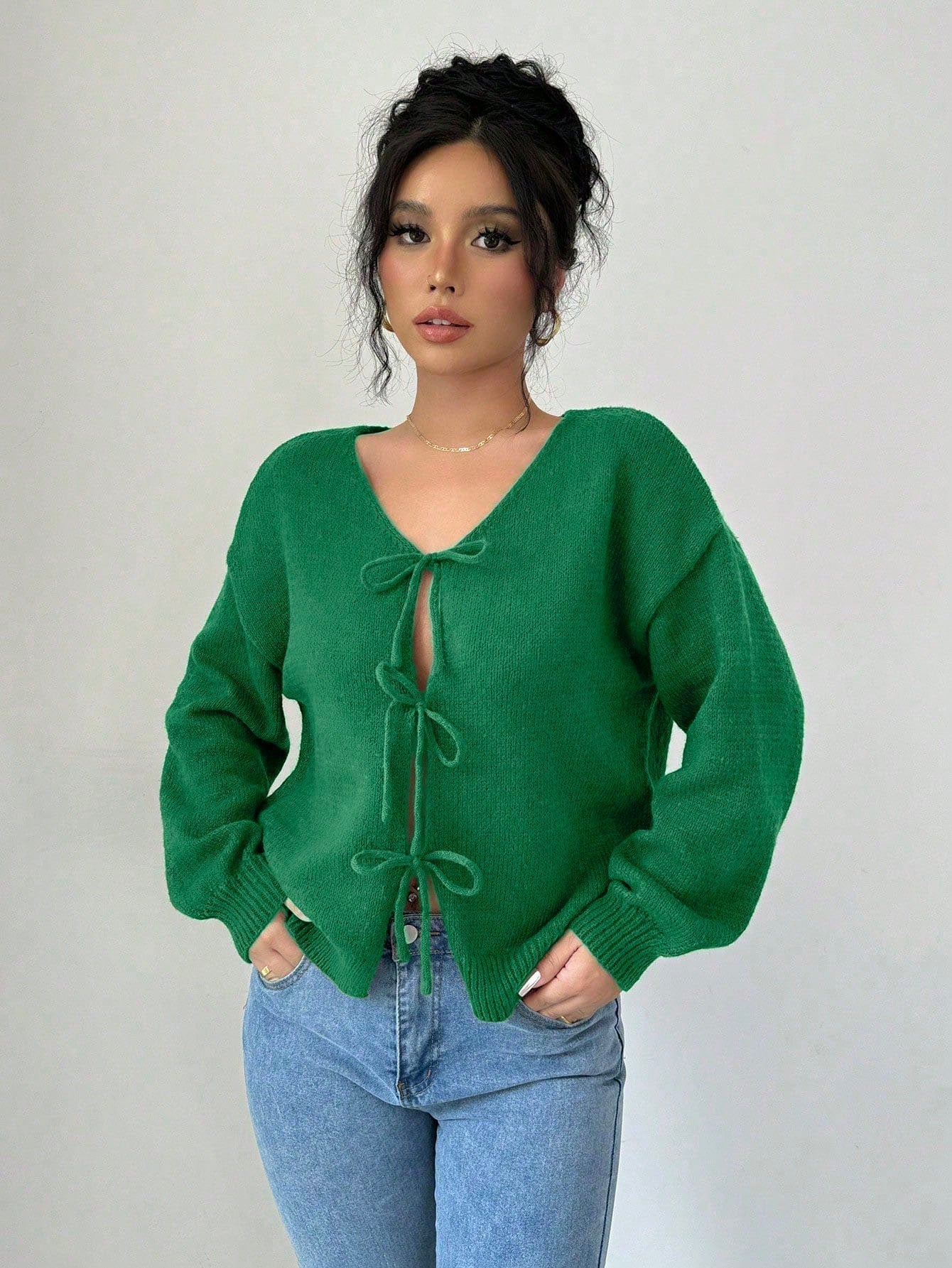 Prive chaqueta de punto con cremallera de unicolor informal, versatil para otono/invierno