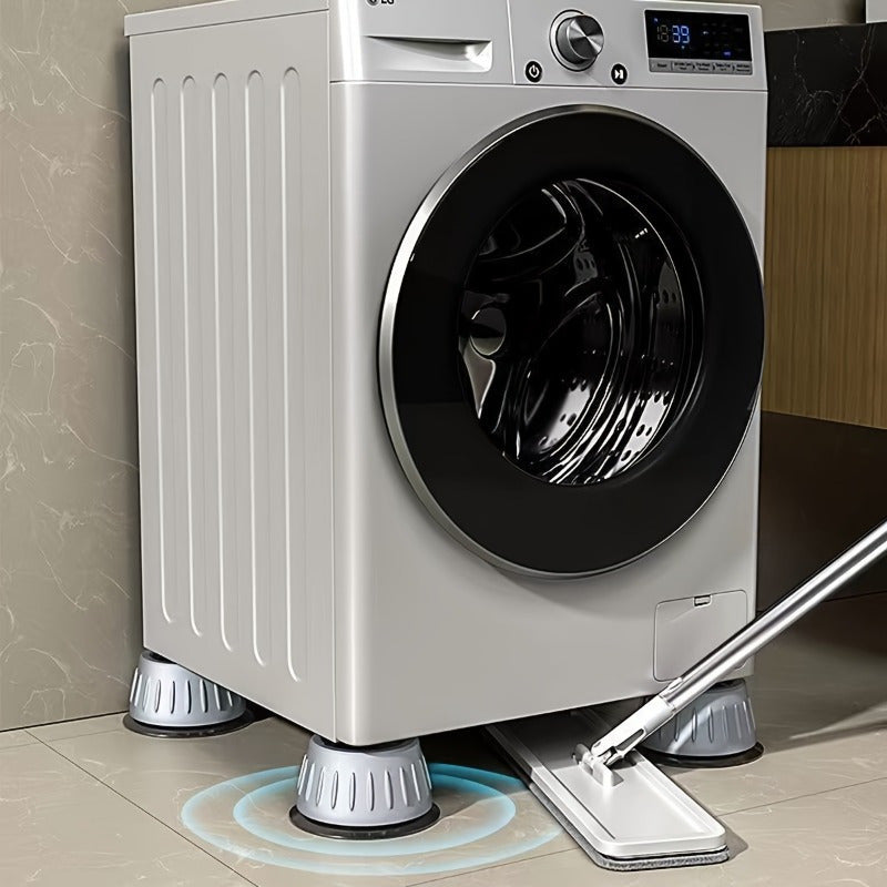4 Piezas de Almohadillas Antivibración para Lavadora, Base Universal Aumento de Altura Antideslizante, Reductor de Ruido y Amortiguador para Refrigeradores y Otros Electrodomésticos
