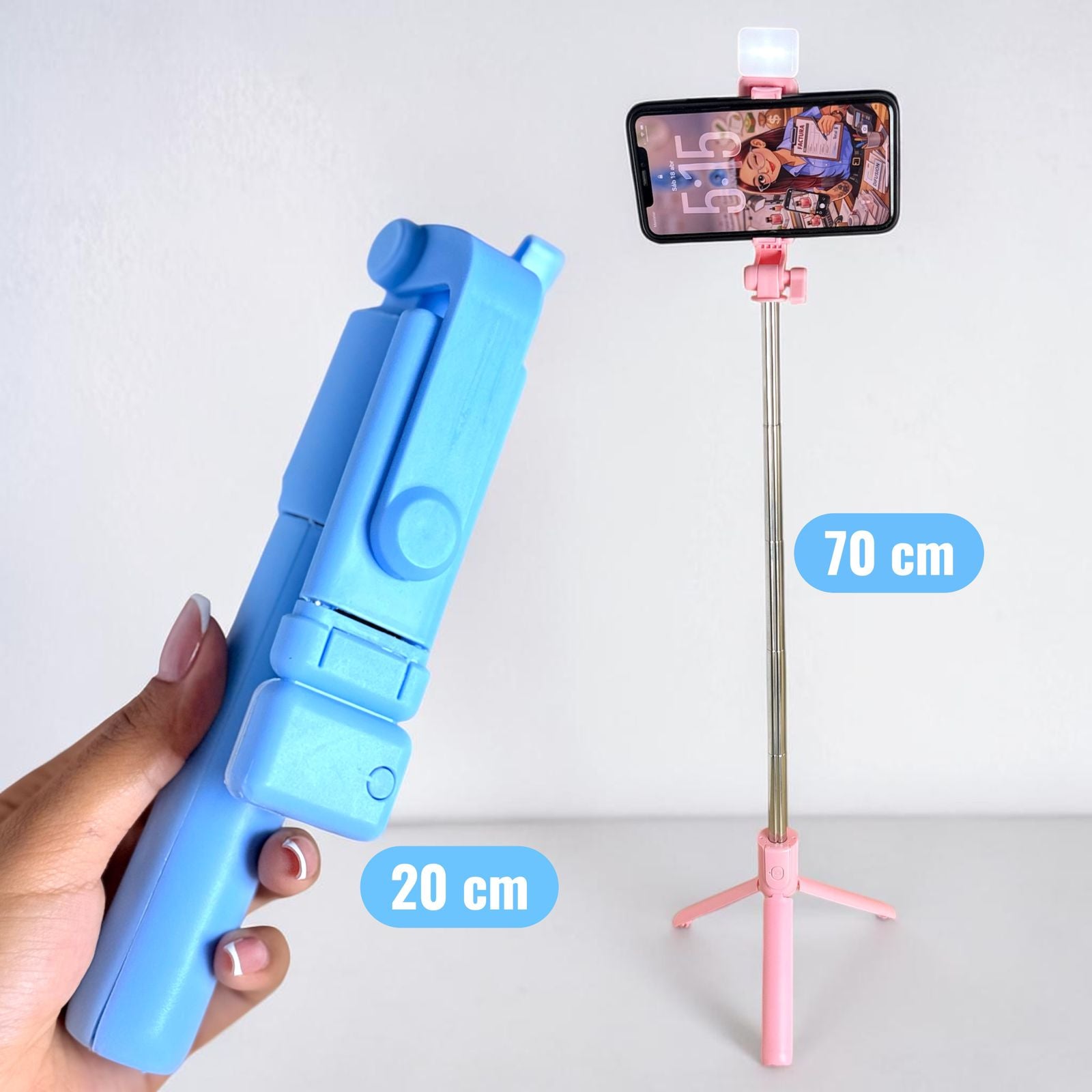 Palo Para Selfie Tripode Led R1s