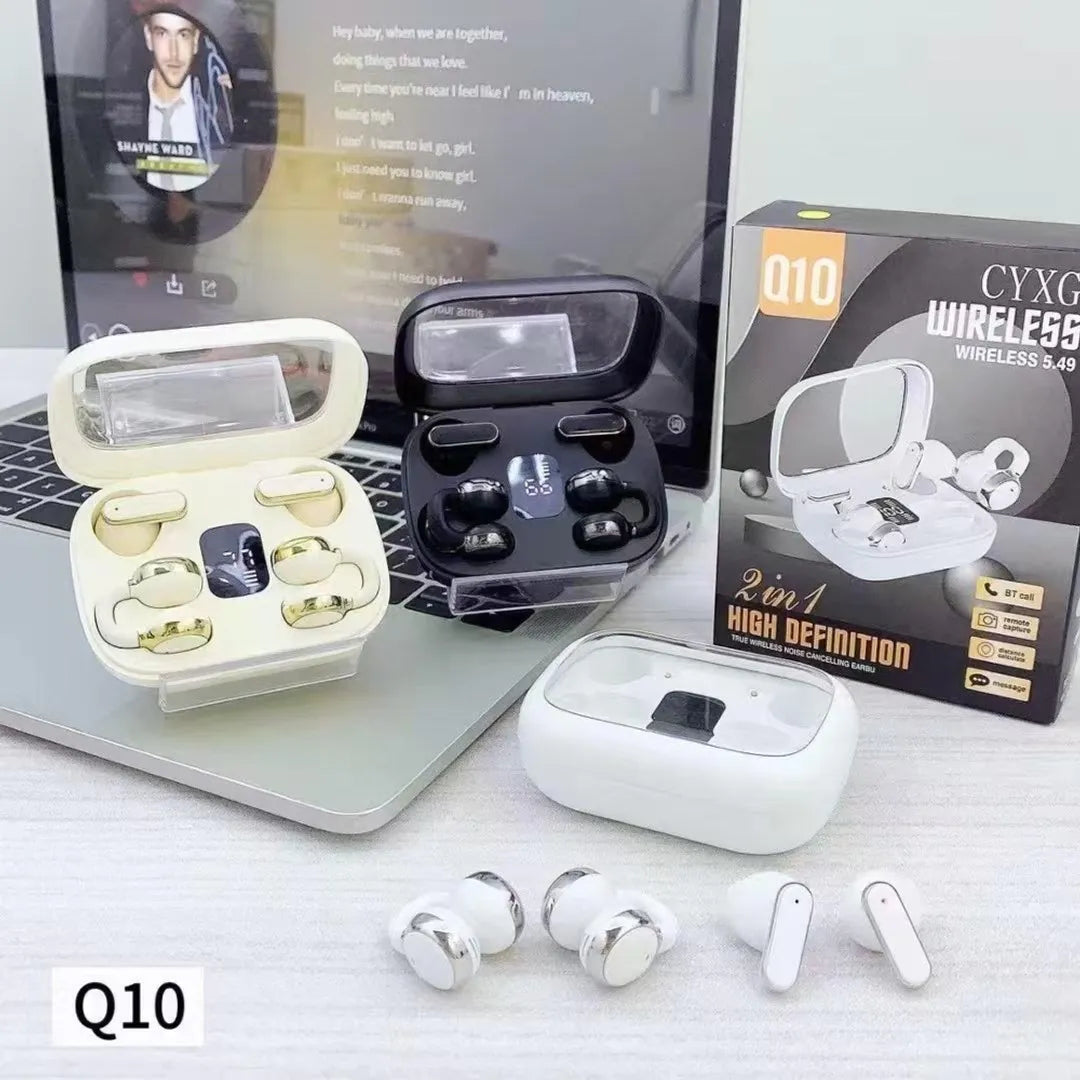 Audifonos Inalambricos 2 En 1 Q10 Alta D