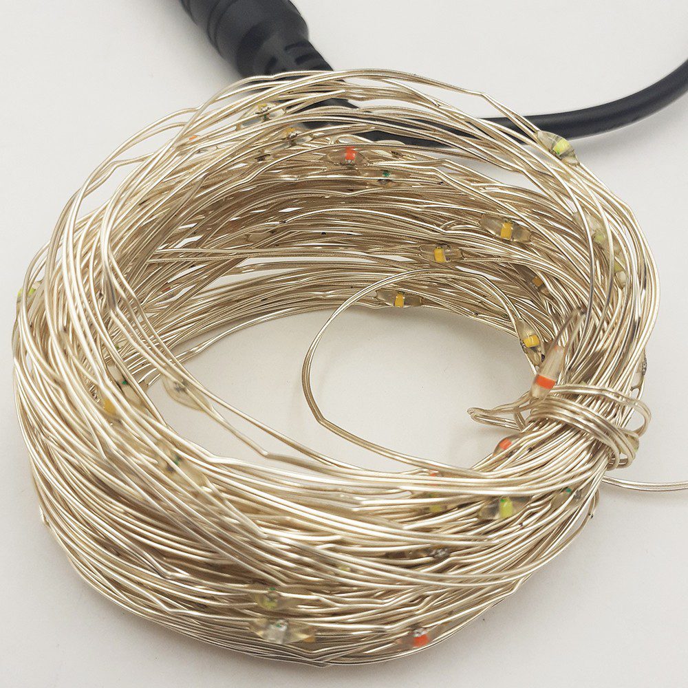 Luces Micro Led Alambre X100 Sumergibles Control Cambio Luz Multicolor 8323