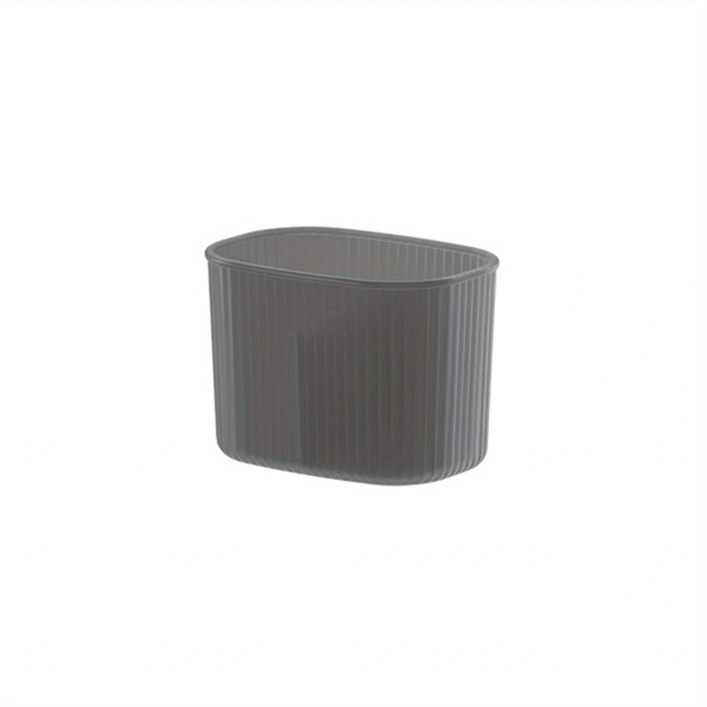 Caja organizadora de maquillaje plástica ligera, 1 pieza - Diseño elegante en blanco y gris, con múltiples compartimentos, para baño y tocador, sin necesidad de energía eléctrica, almacenamiento estético, fácil instalación