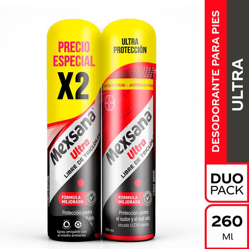 TALCO MEXSANA 2U 520ML ULTRA AEROSOL