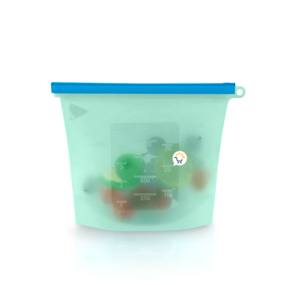 Bolsa Silicona Hermética Reutilizables Alimentos 1000ml HE0232