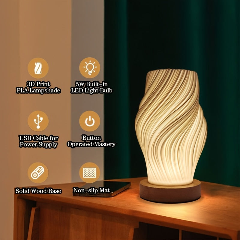 Linterna de mesa LED creativa y sencilla con temperatura de color y brillo ajustables, adecuada para sala de estar, dormitorio, mesita de noche y comedor