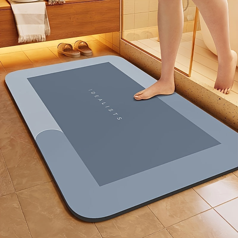 Alfombrilla de baño de barro de diatomeas súper absorbente - Alfombrilla de suelo antideslizante de secado rápido que absorbe el agua, suave y cómoda, adecuada para baños, duchas, lavaderos, dormitorios, salas de estar, felpudos, alfombrillas de cocina,