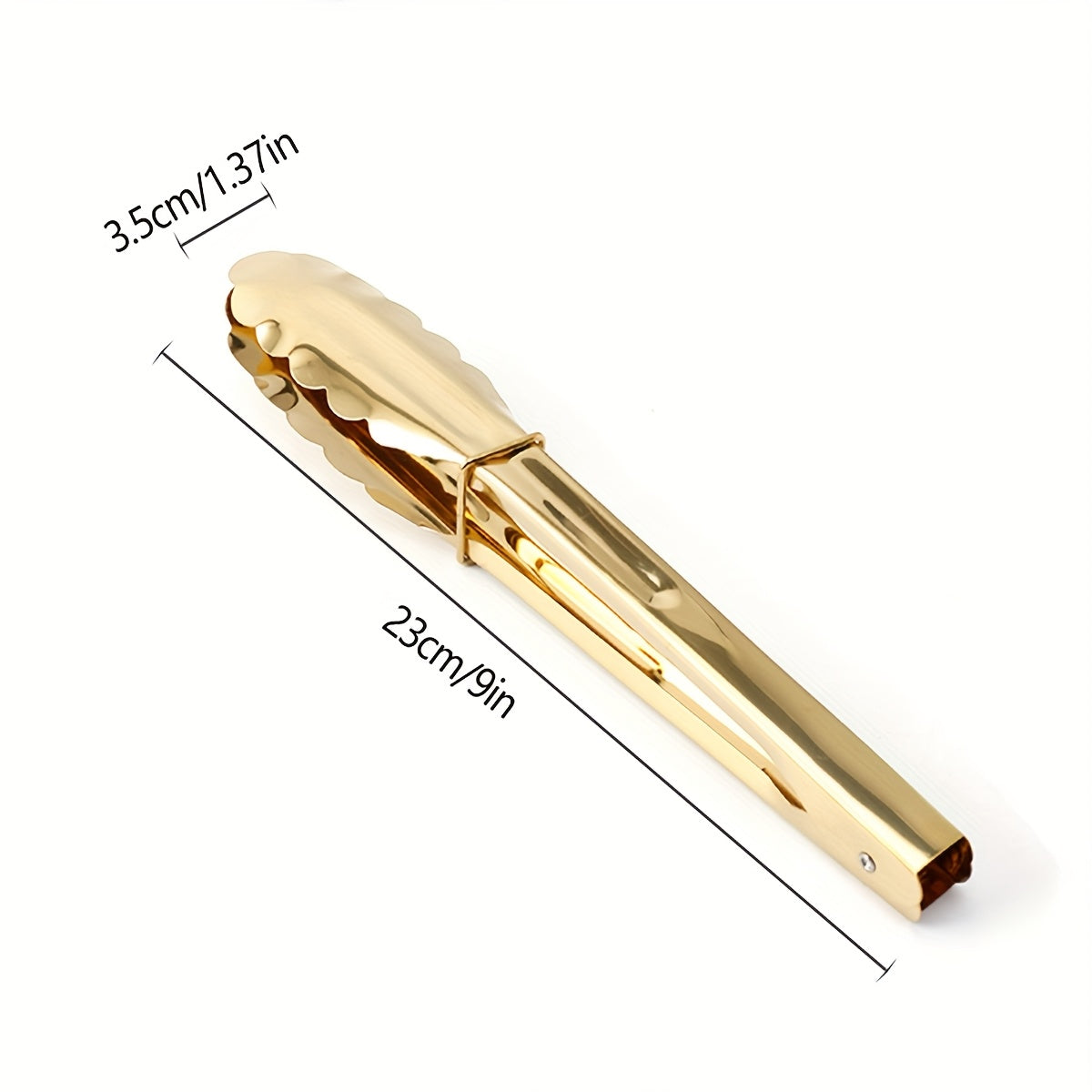 1 pieza/3 piezas de pinzas de acero inoxidable bañadas en oro, pinzas resistentes al calor con seguro, elegante agarradera para cocina, ideal para ensaladas, pan y buffet - Accesorio esencial para Ramadán