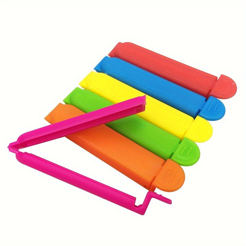 50 piezas de pinzas de plástico PP duraderas de 7.01 cm para bolsas de alimentos, selladores de frescura, multicolor, para snacks y cocina, a prueba de humedad y fáciles de usar, pinzas para bolsas de comida