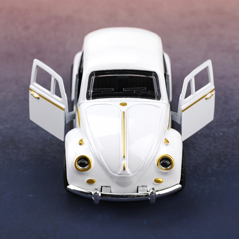 Modelo de coche de metal fundido a escala 1:38 - Clásico vintage rojo con puertas abiertas y vista interior, juguete coleccionable para adultos, regalo perfecto para cumpleaños, Día del Padre o fiestas, decoración de coches, diseño retro de coches, artes