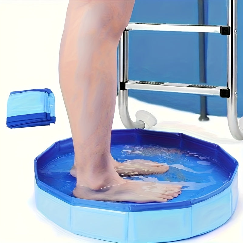 Baño de pies plegable y portátil - Diseño de alta calidad de PVC desmontable, diseño ahorrador de espacio para uso doméstico, fácil de montar, tamaño plegado de 10 cm, azul, baño de pies, baño de barro, baño de manos y pies, baño de pies.