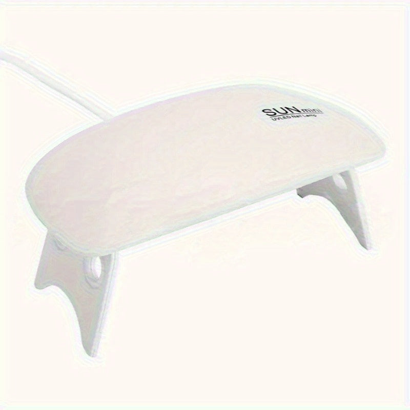 50 Piezas de Lámpara Portátil Mini para Uñas con 6 Bombillas LED - Secador de Gel Plegable USB, Secado Rápido en 60s para Manos y Pies, Diseño Rosa y Blanco para Salón y Hogar