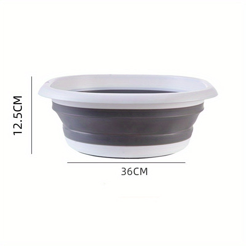 Bacinilla de lavandería plegable portátil - Baño de pies y bacinilla de lavado de plástico resistente con diseño plegable, no necesita electricidad para el hogar, RV, viajes - Ahorro de espacio para apartamentos, baños, salas de lavandería - Ideal para p