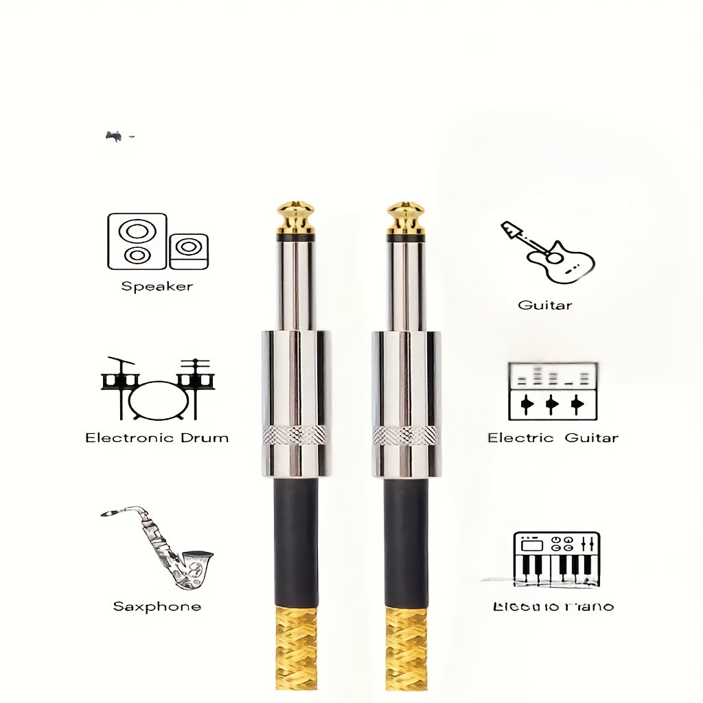 Cable de audio para guitarra con cancelación de ruido de alta fidelidad, conector recto macho a macho, 150 cm, 300 cm, 600 cm, para guitarra eléctrica, bajo y acústica