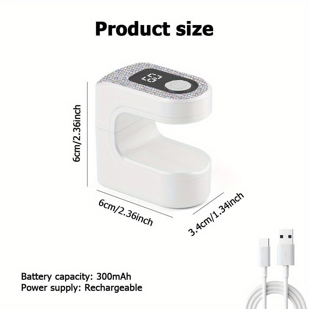 Linterna Portátil Mini para Uñas con Temporizador, Secador de Gel Plástico Recargable USB para Uso en Casa y Salón