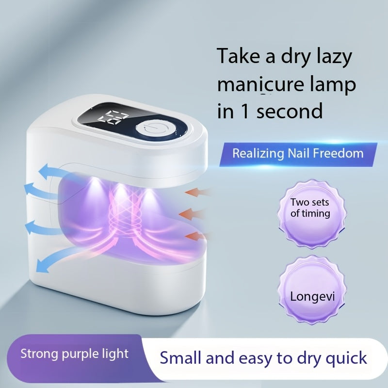 Mini lámpara portátil para uñas con pantalla digital, carga USB, ideal para gel de plástico, uso en casa, viajes y salones, imprescindible para amantes de la belleza, regalo perfecto para cumpleaños y festividades