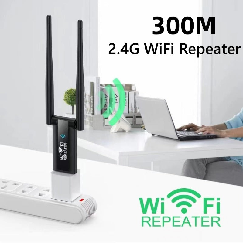 Amplificador de Wi-Fi OURLIFE de Alta Velocidad, Tarjeta de Red Inalámbrica USB de 300Mbps, Banda de 2.4GHz, Configuración con Un Clic, Cobertura Completa para Estabilidad Mejorada en Casa y Oficina, , Accesorio de Acceso a Internet Doméstico | Tarjeta W