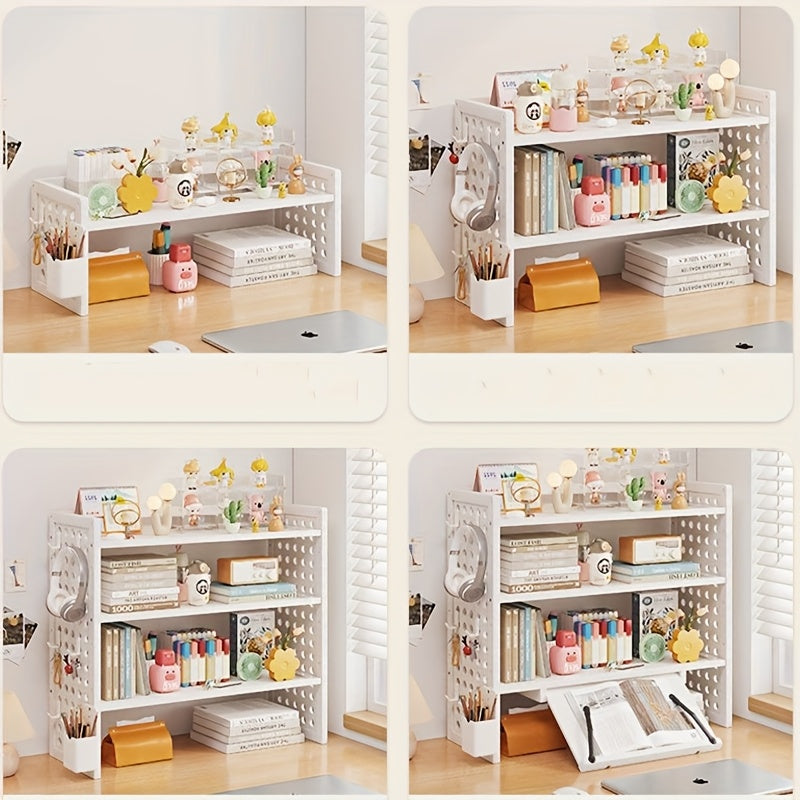 Juego de 8 Piezas de Estante Organizador Multifuncional con Ganchos Flexibles para Sala, Estudio y Cocina – Diseño Ajustable, Resistente y Duradero, Ideal para Herramientas, Utensilios, Accesorios y Decoración del Hogar