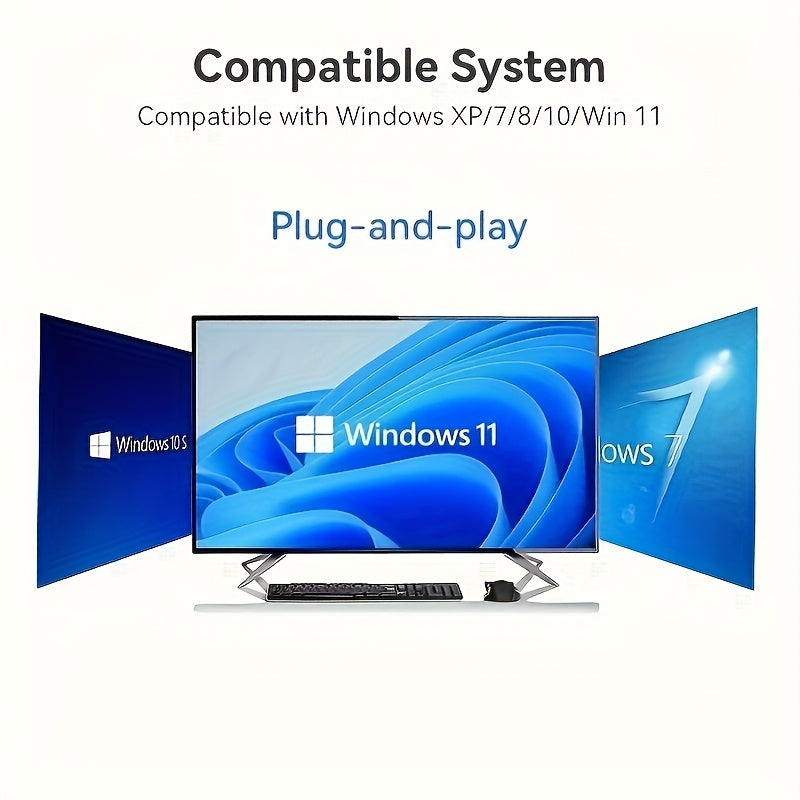 Adaptador sin varillas USB de 1300Mbps para PC, Tarjeta WiFi Dual-Band 2.4GHz/5.8GHz con Soporte 802.11ax, Cobertura Mejorada y Rendimiento Penetrante, Ideal para Streaming HD y Juegos; Compatible con Windows 7/8.1/10/11