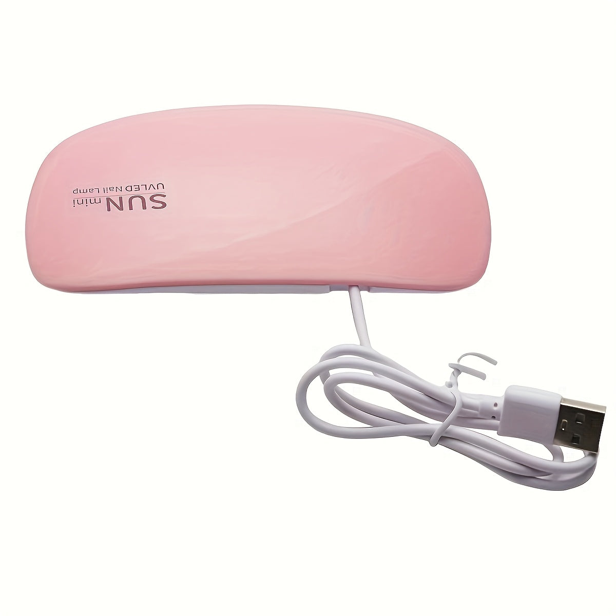 Mini Lámpara Portátil para Uñas con 6 LED - Rosa y Blanco, Alimentación USB, Diseño Plegable, Ideal para Pulido de Gel y Secado - Perfecta para Cuidado de Manos y Pies