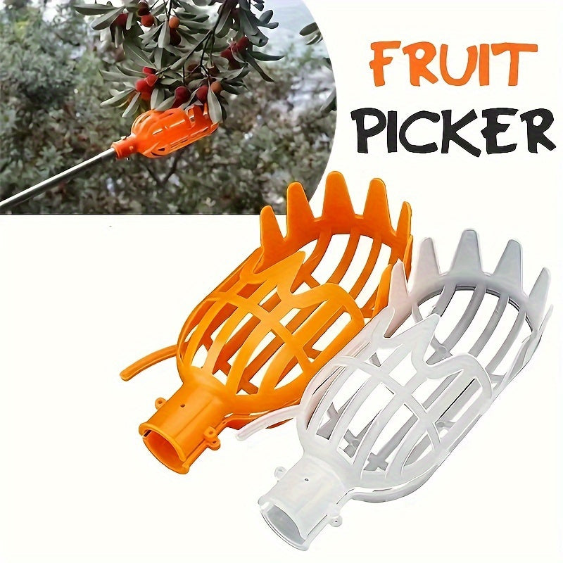 Recogedor de Frutas Reutilizable Ligero con Mango Ergonómico - Herramienta de Cosecha Segura para Alimentos en Polipropileno Amarillo, Ideal para Huertos, Granjas y Jardines Domésticos - Equipo Práctico y Duradero, Diseño Moderno, Construcción Robusta, A