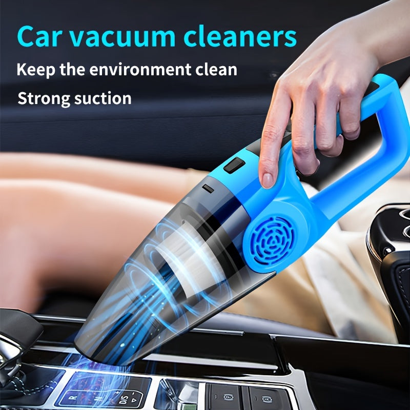 Aspiradora de mano para auto, 12V de alta potencia, gran capacidad de succión, limpia ranuras y espacios en el auto, ideal para pelo de gato y perro