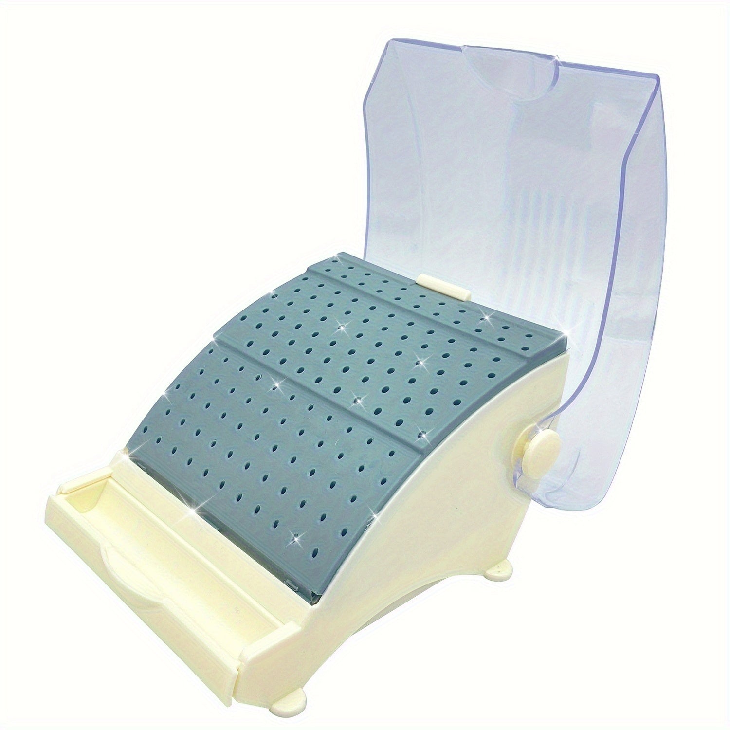 Organizador de Colocación para Brocas de Plástico con 142 Agujeros - Estuche Esterilizable Autoclavable con Cierre Seguro, Porta Desinfectante Duradero para Fresas Dentales, Manos y Pies, Cajón Extraíble & Diseño Transparente, Dispensador de Sanitizante