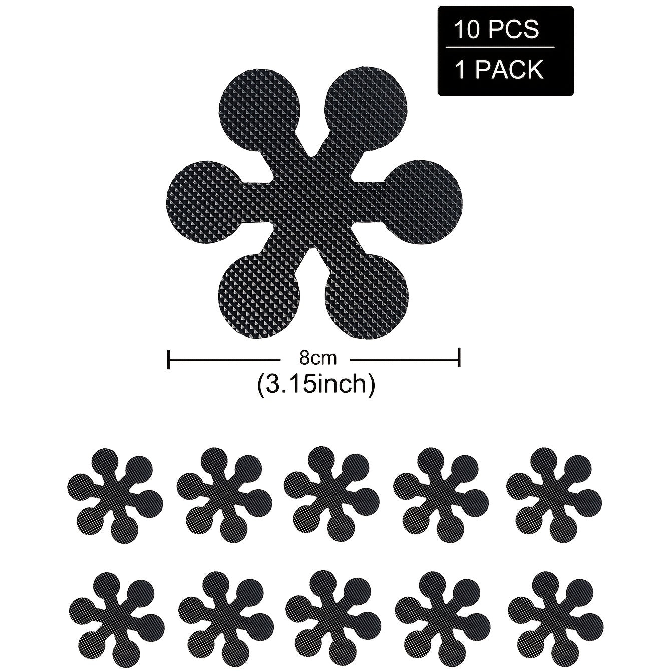 10 Uds pegatinas antideslizantes para bañera, pegatinas antideslizantes en forma de flor para baño, bañera, ducha, suelo, escaleras