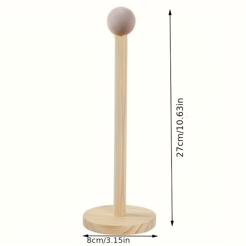 Organizador de Accesorios para el Cabello en Madera Sólida | Diseño Multinivel, Adecuado para Lazos, Clips y Joyería | Colores Neutros Suaves | Almacenamiento Duradero con Base Texturizada | Decoración del Hogar, Accesorios de Peinado y Exhibición de Joy