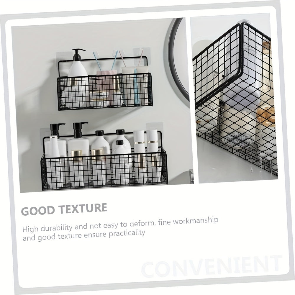 Organizador de Rejilla Grande en Acero al Carbono Fácil de Instalar - Ideal para Cocina y Baño, Sin Necesidad de Taladrar