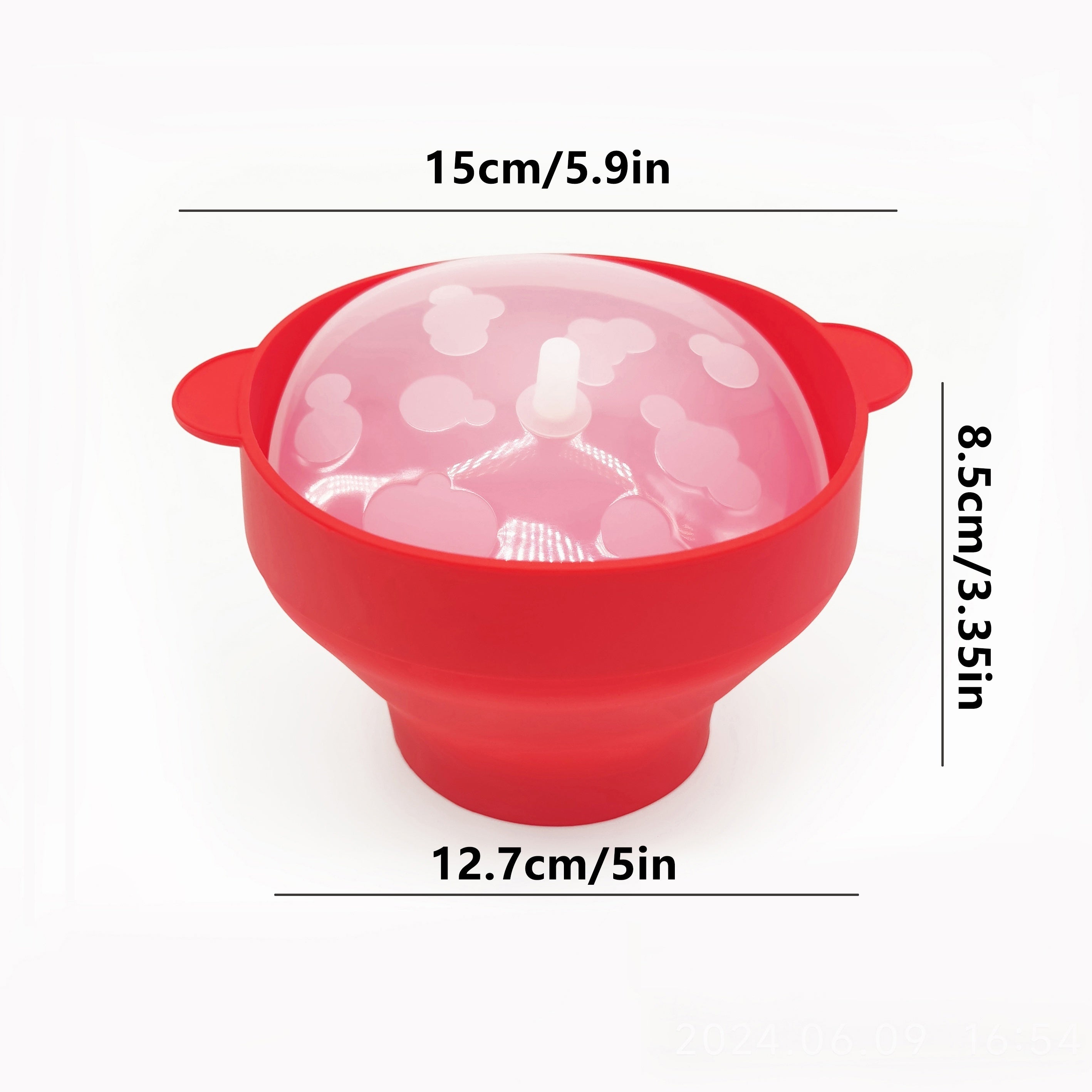 Máquina para hacer palomitas de maíz para microondas de tamaño pequeño, máquina para hacer palomitas de maíz de silicona, recipiente plegable sin BPA y apto para lavavajillas, cubo de palomitas de maíz adecuado para uso de una persona