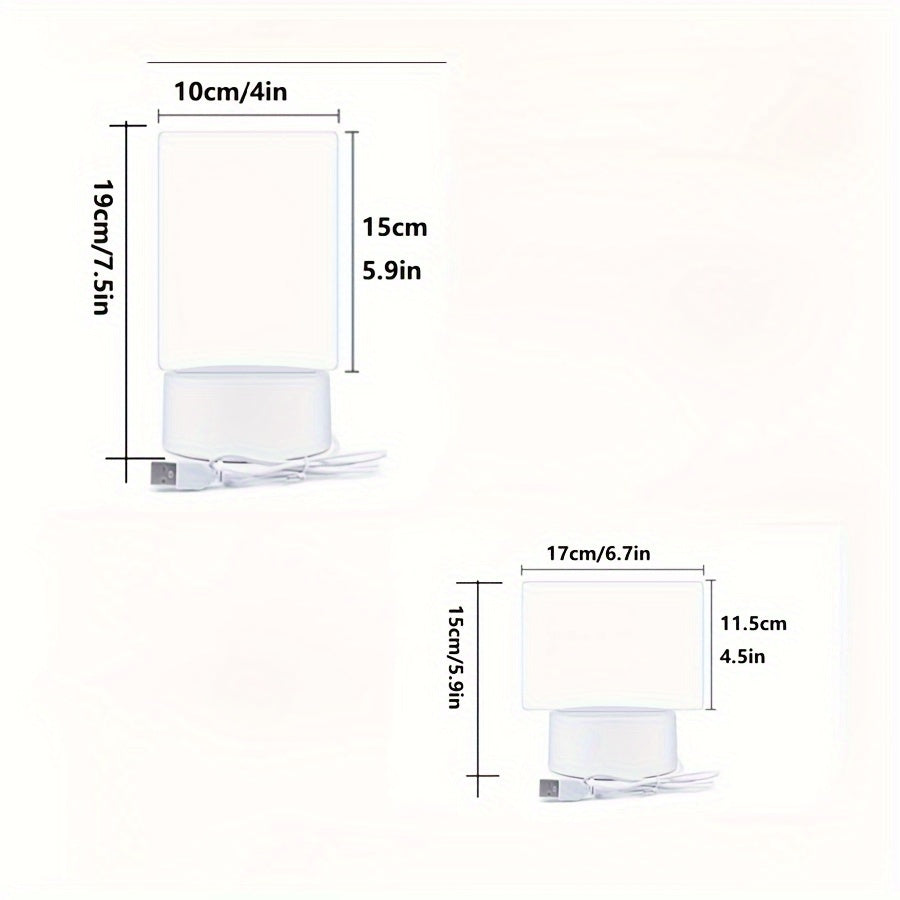 Lámpara decorativa LED Solidolander con pizarra de mensajes, luz cálida, alimentación por USB, diseño moderno, incluye plumón, ideal para sala y dormitorio, regalo perfecto para novia, decoración ambiental, construcción de plástico
