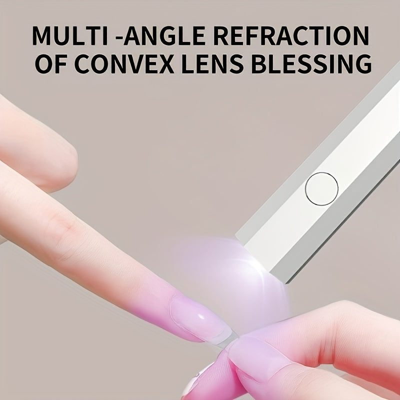 Lámpara de curado de esmalte de uñas en gel portátil y miniatura con pantalla digital - Inalámbrica rápida, carga USB (batería de litio), lámpara de uñas compacta para manicura en casa y viajes, regalo ideal, pantalla LCD, cuidado de uñas conveniente, lu
